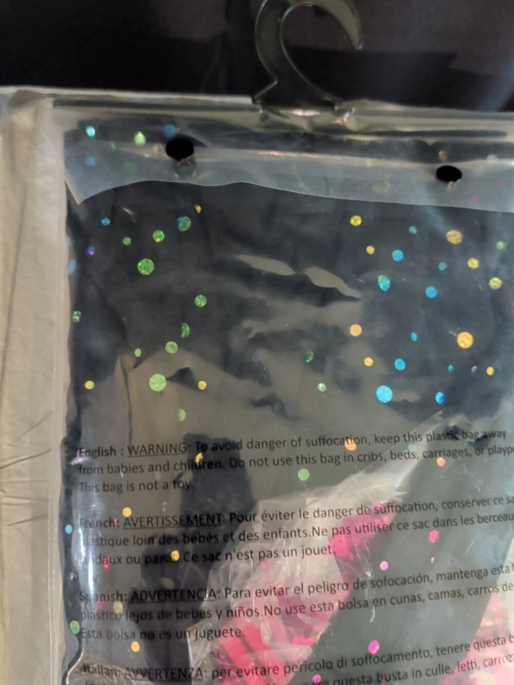 Dreamgirl Black Sequin-Spot Jumpsuit with Pink Belt - Picture 11 of 12